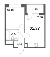 2 ккв (Евро) № 1094 Корп.: 1.2 , Секция 3.1  в ЖК Сенат