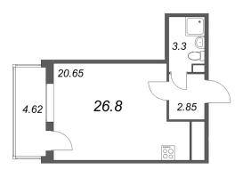 Студия № 425 Корп.: 1.1 , Секция 2.2  в ЖК Сенат