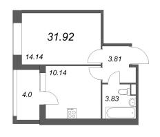 1 ккв № 5 Корп.: 1.1 , Секция 1.1  в ЖК Сенат