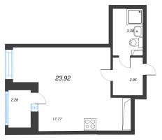 Студия № 277 Корп.: 1.1 , Секция 1.2  в ЖК Сенат