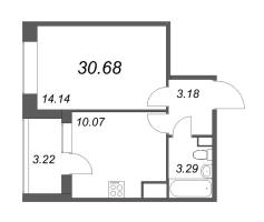 1 ккв № 23 Корп.: 1.1 , Секция 1.1  в ЖК Сенат