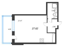 Студия № 161 Корп.: 1.1 , Секция 1.2  в ЖК Сенат