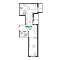 2 ккв № 234 Корп.: 4 Уч. 16 , Секция 6  в ЖК Сертолово Парк