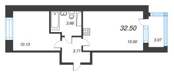 1 ккв № 382 Корп.: 1 , Секция 2.1  в ЖК Setl Лофт