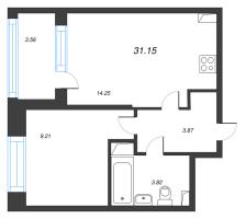 1 ккв № 391 Корп.: 1 , Секция 2.1  в ЖК Setl Лофт