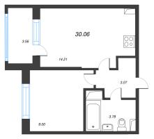 1 ккв № 389 Корп.: 1 , Секция 2.1  в ЖК Setl Лофт