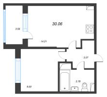 1 ккв № 457 Корп.: 1 , Секция 2.1  в ЖК Setl Лофт