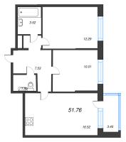 2 ккв № 348 Корп.: 1 , Секция 2.1  в ЖК Сэтл Лофт