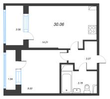 1 ккв № 424 Корп.: 1 , Секция 2.1  в ЖК Setl Лофт