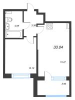 2 ккв (Евро) № 176 Корп.: 1 , Секция 1.2  в ЖК Сэтл Лофт