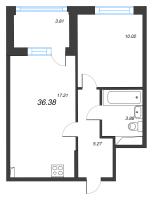 2 ккв (Евро) № 315 Корп.: 1 , Секция 1.2  в ЖК Сэтл Лофт