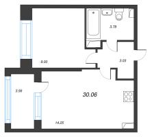 1 ккв № 460 Корп.: 1 , Секция 2.1  в ЖК Setl Лофт