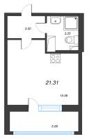 Студия № 305 Корп.: 1.1 , Секция 1.4  в ЖК Сэтл Ривьера
