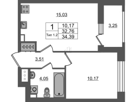 2 ккв (Евро) № 1182 Корп.: 1.1 , Секция 1.8  в ЖК Setl Ривьера