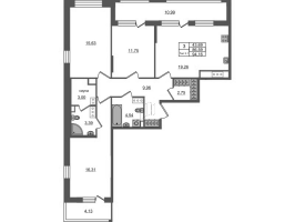 4 ккв (Евро) № 1782 Корп.: 1.1 , Секция 2.3  в ЖК Setl Ривьера