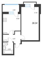 1 ккв № 684 Корп.: 1.1 , Секция 1.6  в ЖК Сэтл Ривьера