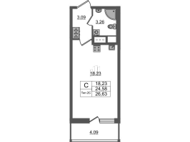 Студия № 867 Корп.: 1.1 , Секция 1.6  в ЖК Setl Ривьера