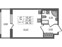 Студия № 1353 Корп.: 1.1 , Секция 1.8  в ЖК Setl Ривьера