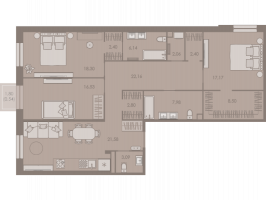 4 ккв (Евро) № 216 Корп.: 8.2 , Секция 1  в ЖК Северная корона
