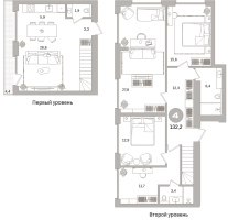 5 ккв (Евро) № 101.9.4 Корп.: 3-1 , Секция 1  в ЖК Северный ветер