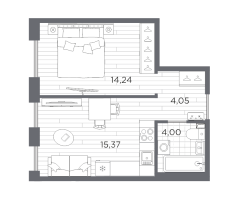 2 ккв (Евро) № 50 Корп.: 611 , Секция 2  в ЖК Сезоны