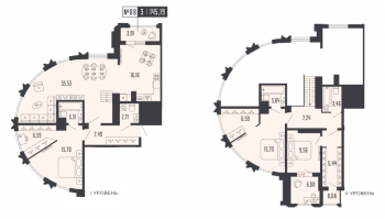 4 ккв (Евро) № 88, Секция 1  в ЖК Shepilevskiy