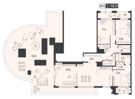 4 ккв (Евро) № 89, Секция 1  в ЖК Shepilevskiy
