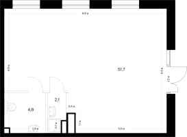 К. пом № НПКИ 7 Корп.: 2 , Секция 6  в ЖК Шкиперский 19