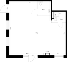 К. пом № НПКИ 6 Корп.: 2 , Секция 6  в ЖК Шкиперский 19