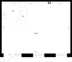 К. пом № НПКИ 4 Корп.: 2 , Секция 5  в ЖК Шкиперский 19