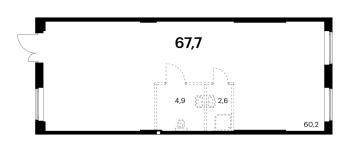 К. пом № ПОН 2 Корп.: 1 , Секция 1  в ЖК Шкиперский 19