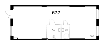 К. пом № ПОН 4 Корп.: 1 , Секция 1  в ЖК Шкиперский 19