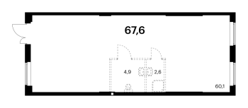 К. пом № ПОН 6 Корп.: 1 , Секция 1  в ЖК Шкиперский 19