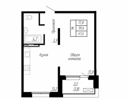 1 ккв № 167 Корп.: 9 , Секция 2  в ЖК Сибирь