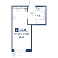 Студия № 88 Корп.: 6 , Секция 1  в ЖК Символист