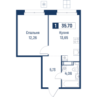 1 ккв № 67 Корп.: 6 , Секция 1  в ЖК Символист