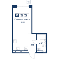 Студия № 36 Корп.: 6 , Секция 1  в ЖК Символист