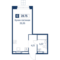 Студия № 66 Корп.: 6 , Секция 1  в ЖК Символист