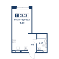 Студия № 111 Корп.: 6 , Секция 1  в ЖК Символист