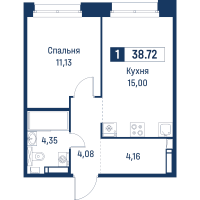 2 ккв (Евро) № 176 Корп.: 6 , Секция 1  в ЖК Символист