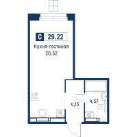 Студия № 51 Корп.: 6 , Секция 1  в ЖК Символист