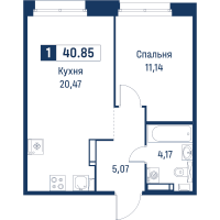 2 ккв (Евро) № 175 Корп.: 6 , Секция 1  в ЖК Символист