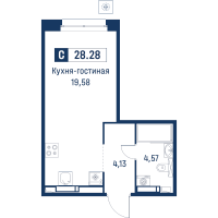 Студия № 96 Корп.: 6 , Секция 1  в ЖК Символист