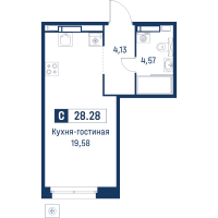 Студия № 103 Корп.: 6 , Секция 1  в ЖК Символист