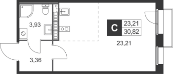 Студия № 82 Корп.: 7 , Секция 4  в ЖК Слобода