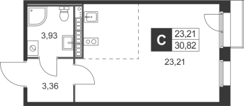 Студия № 68 Корп.: 7 , Секция 4  в ЖК Слобода