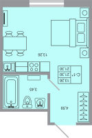 Студия № 211 Корп.: 17 , Секция 2  в ЖК Стороны света-2