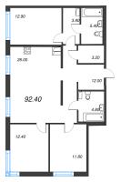 4 ккв (Евро) № 584 Корп.: 5 , Секция 1  в ЖК Струны