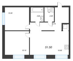 3 ккв (Евро) № 313 Корп.: 3 , Секция 1  в ЖК Струны