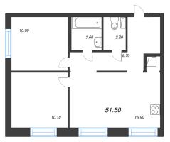 3 ккв (Евро) № 328 Корп.: 3 , Секция 1  в ЖК Струны